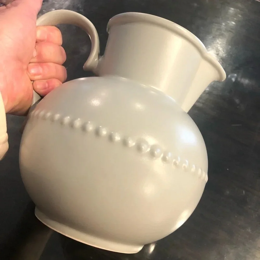 Dansk Matt Glaze Bulbous Pitcher MCM Modern Farmhouse Decor